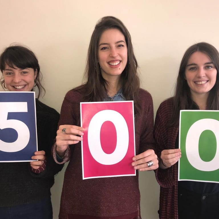 DL staff holding 500 sign